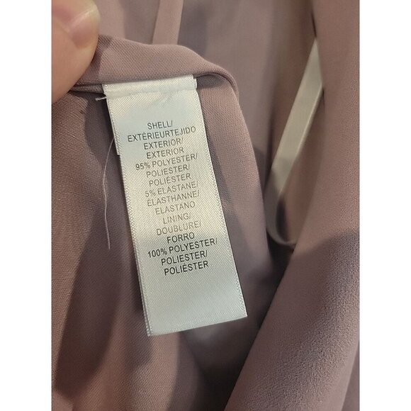 DB Studio V-Neck Draped Jersey Back Slit Maxi Dress Dusty Rose Size 2 - Picture 8 of 8